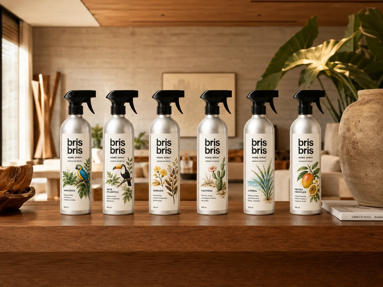 Coleção Aromas do Brasil em casa contemporânea
